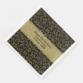 35. Geburtstag Zahlenmuster Gold/Weiß Serviette (Ecke)