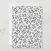 35. Geburtstags-Party-Schwarzweiss-Muster Einladung (Rückseite)