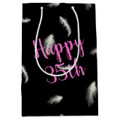 35. GeburtstagsFeathers Mittlere Geschenktasche Mittlere Geschenktüte (Vorderseite)