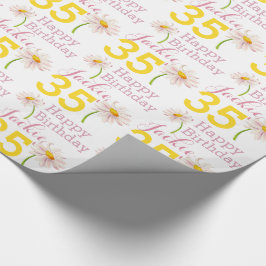 35. Geburtstagsfeier Blume mit dem Namen "Geschenk Geschenkpapier