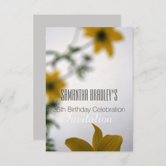 35. Geburtstagsfeier Blumenladen Einladung (Vorne/Hinten)