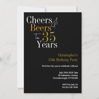 35. Geburtstagsfeier Prost und Bier Party Einladung