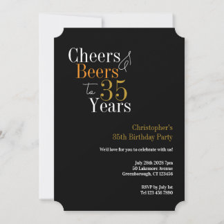 35. Geburtstagsfeier Prost und Bier Party Einladung
