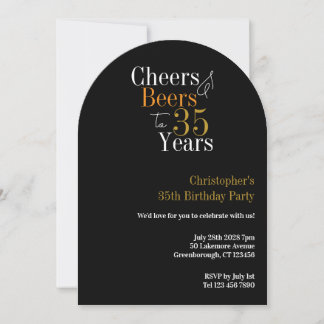 35. Geburtstagsfeier Prost und Bier Party Einladung