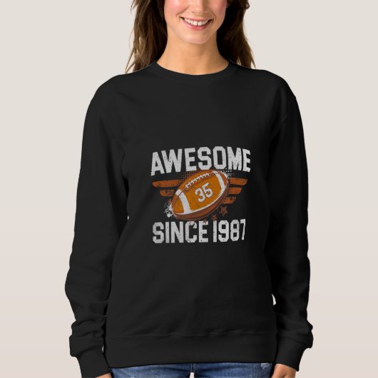 35. Geburtstagsfußballspieler Phantastisch seit 19 Sweatshirt (Vorderseite)