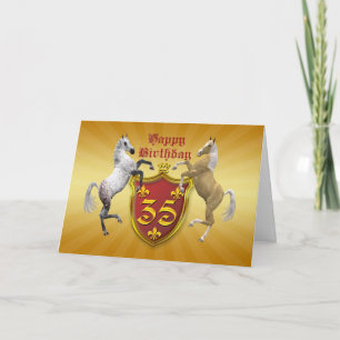 35. Geburtstagskarte mit Wappen Karte
