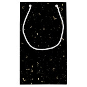 35. Geburtstagsparkler auf schwarz Kleine Geschenktüte (Rückseite)