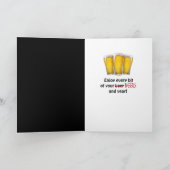 35. Geburtstagsparkler in Bierglas Karte (Innenseite)