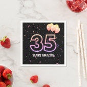 35. Geburtstagsparty Balloons und Confetti Serviette (Beispiel)