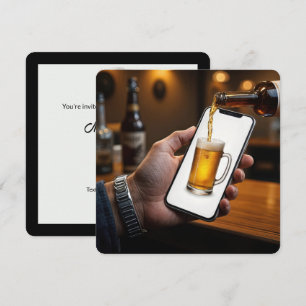 35. Geburtstagsparty Bierbraut Tasse Einladung