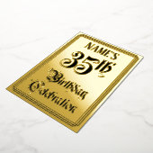 35. Geburtstagsparty — Elegantes Script + Individu Folieneinladung (Gedreht)