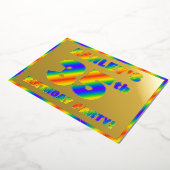 35. Geburtstagsparty — Spaß, Regenbogenspektrum "3 Folieneinladung (Gedreht)