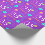 35. Geburtstagsverpackung des Geschenkpapier (Ecke)