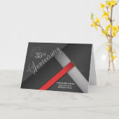 35. Geschäftsjubiläum Grayscale Herzlichen Glückwu Karte (Gelbe Blume)