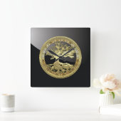 [35] Golden Celtic Tree of Life Quadratische Wanduhr (Zuhause)