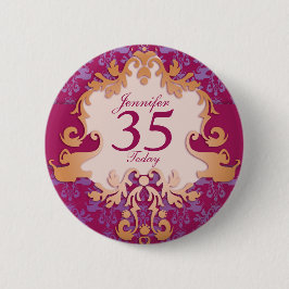 "35 Heute" Name des damasken Elefanten-Buttons/Abz Button