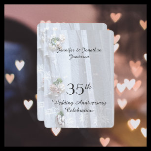 35. Hochzeitsjubiläumsfeier, Antike Spitze Einladung