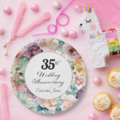35. Hochzeitstag Elegantes Drehbuch Pappteller (Party)