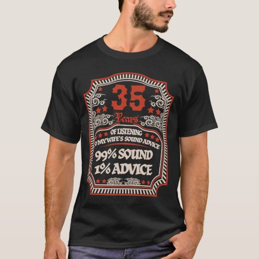 35. Hochzeitstag für seinen Mann Ehemann T-Shirt (Vorderseite)