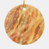 35. Hochzeitstag Gold Party Lights Keramikornament (Hinten)