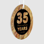 35. Hochzeitstag Gold Party Lights Ornament (Vorderseite)
