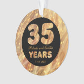 35. Hochzeitstag Gold Party Lights Ornament (Vorderseite)