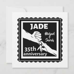 35. Hochzeitstag Händchenhalten Einladung