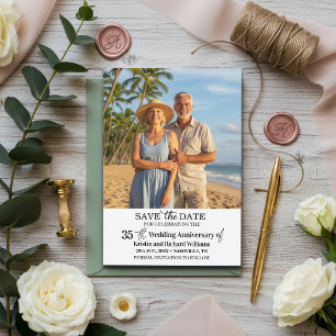 35. Hochzeitstag Save-the-Date-Foto Mitteilungskarte