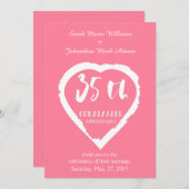 35. Hochzeitstag traditionelle Korallenjade Einladung (Vorne/Hinten)