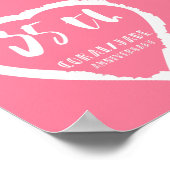 35. Hochzeitstag traditionelle Korallenjade Poster (Ecke)