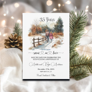 35. Hochzeitstag Winterlandschaft Romantisch Save The Date