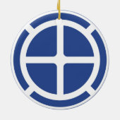35. Infanterie-Division-Abzeichen Keramik Ornament (Hinten)