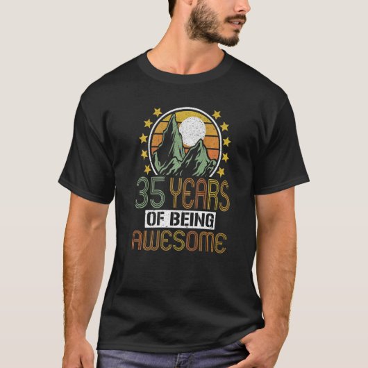 35 Jahre alt 35. Geburtstag 18 T-Shirt (Vorderseite)