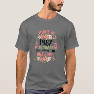 35 Jahre alt 35. Geburtstag Geboren 1987 Frauenmäd T-Shirt