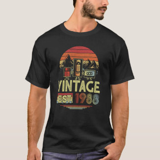 35 Jahre alt Gebildet 1988 Vintag 35. Geburtstag R T-Shirt