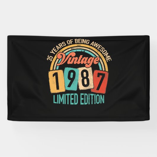 35 Jahre alt von 1987 Phantastisch sein 35. Geburt Banner (Horizontal)