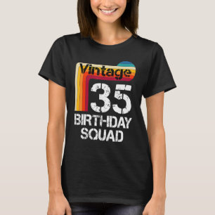 35 Jahre alte Geburtstags Vintage 35. Geburtstag F T-Shirt
