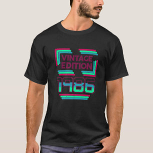 35 Jahre alte Geschenke 1986 Vintage Edition Blume T-Shirt