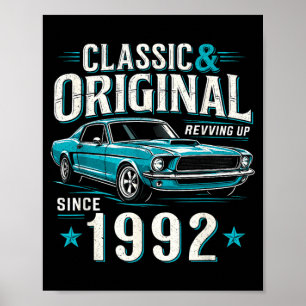 35 Jahre alte Geschenke Männer Vintage Clic Auto 1 Poster