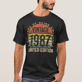 35 Jahre alte Geschenke Vintag 1987 Limited Editio T-Shirt