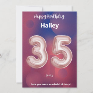 35 Jahre alte Happy Birthday Card