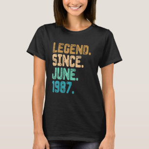 35 Jahre alte Legende Seit Juni 1987 35. Geburtsta T-Shirt