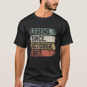 35 Jahre alte Legende seit Oktober 1987 35. Geburt T-Shirt