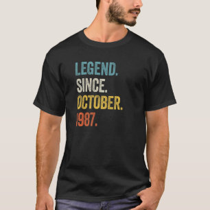 35 Jahre alte Legende seit Oktober 1987 35. Geburt T-Shirt