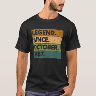 35 Jahre alte Legende seit Oktober 1987 35. Geburt T-Shirt