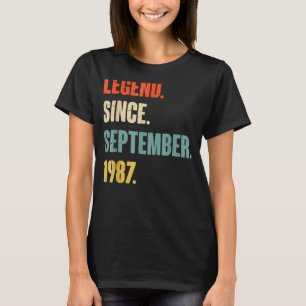 35 Jahre alte Legende seit September 1987 35. Bir T-Shirt
