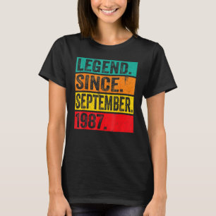 35 Jahre alte Legende seit September 1987 35. Bir T-Shirt