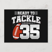 35 Jahre altes Tackle Football Party 35. Geburtsta Postkarte (Vorderseite)