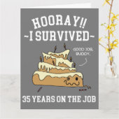 35 Jahre auf dem Arbeitsplatz 35 Jahre Arbeitsjubi Karte (Gelbe Blume)