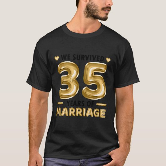 35 Jahre Ehe 35. Hochzeitstag T-Shirt (Vorderseite)